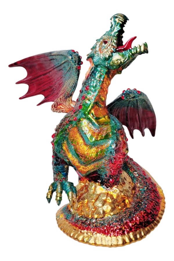 Дракон Королевский на золоте зеленый