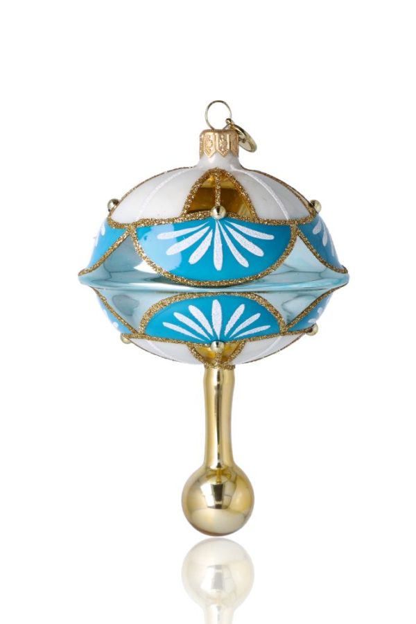 Подвес голубой с золотом