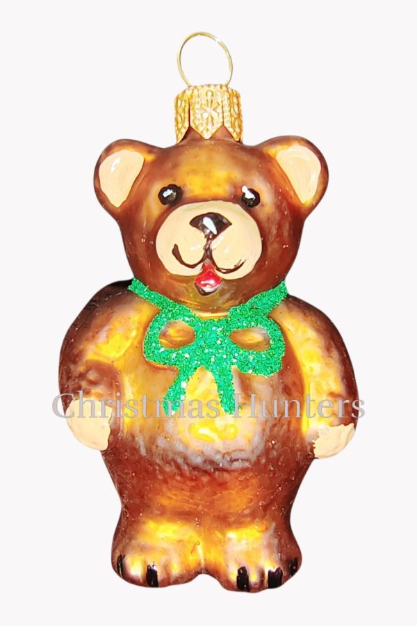 Мишка с зеленым бантом (мини)